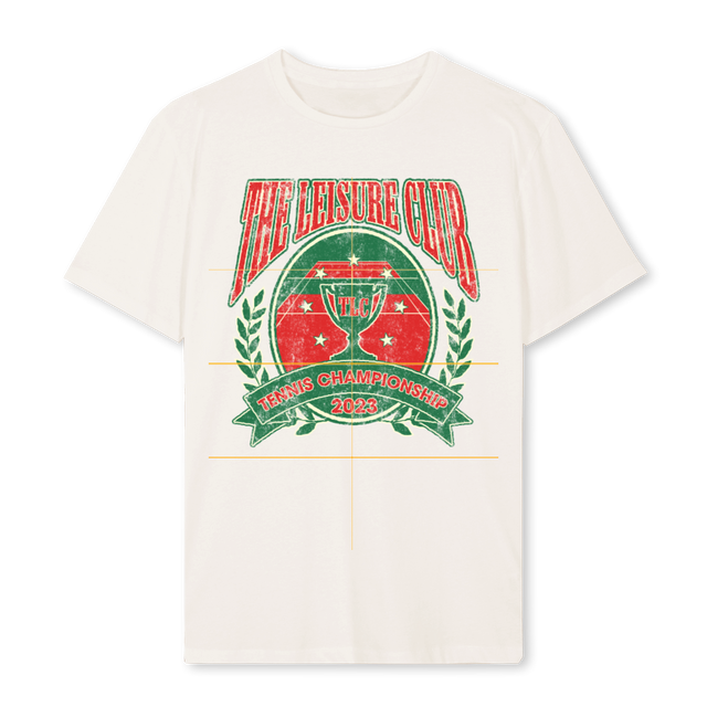 TLCTENNIS Vintage White Regular Tee.