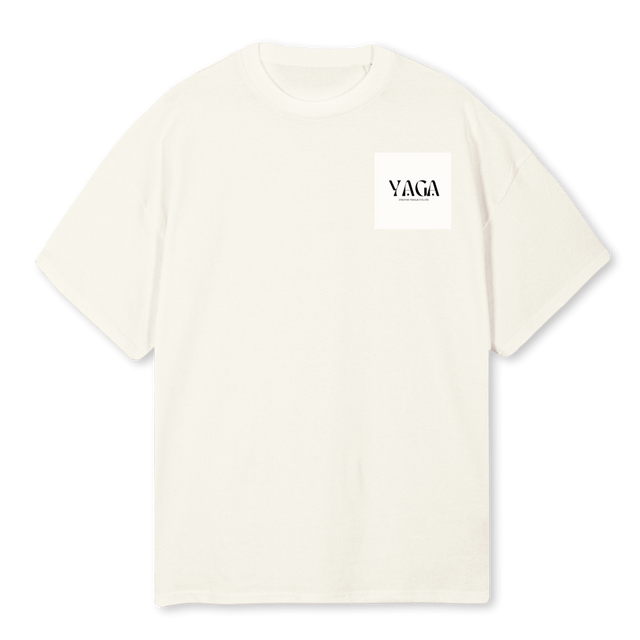 YAGA Cream Oversized Tee.