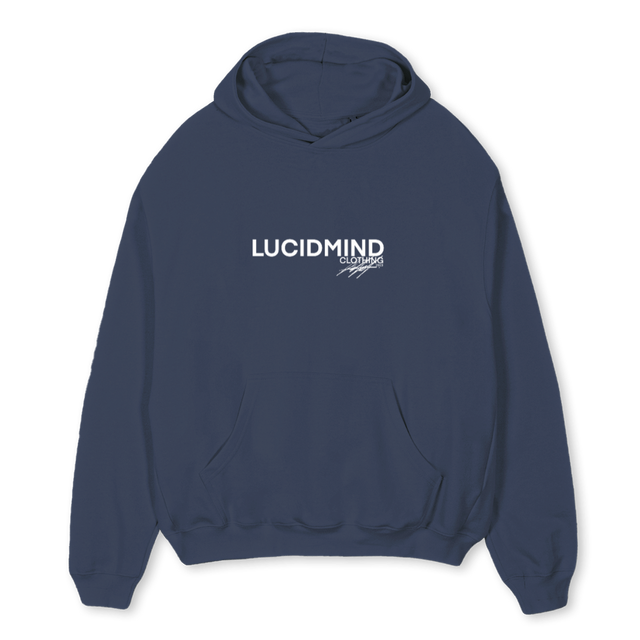 SIMPLENAVYBLUE Navy Blue Oversized Hoodie.