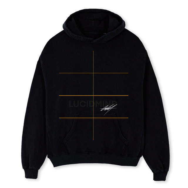 FIIXEDEYEFADE Black Oversized Hoodie.