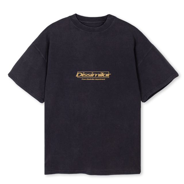 VINTAGEBLACKBEIGETEE Vintage Black Oversized Tee.