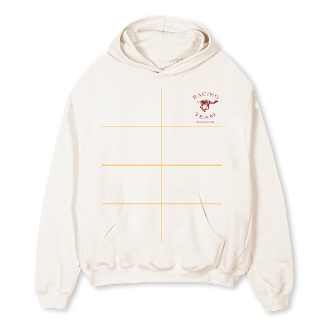 HOD Vintage White Oversized Hoodie.