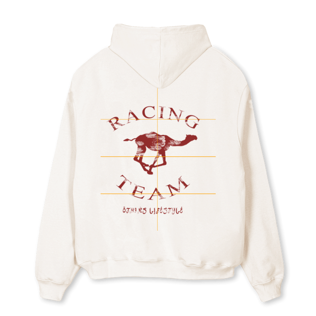 HOD Vintage White Oversized Hoodie.