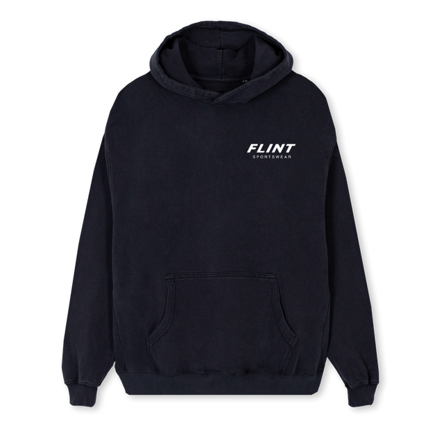 FLINT Vintage Black Regular Hoodie.