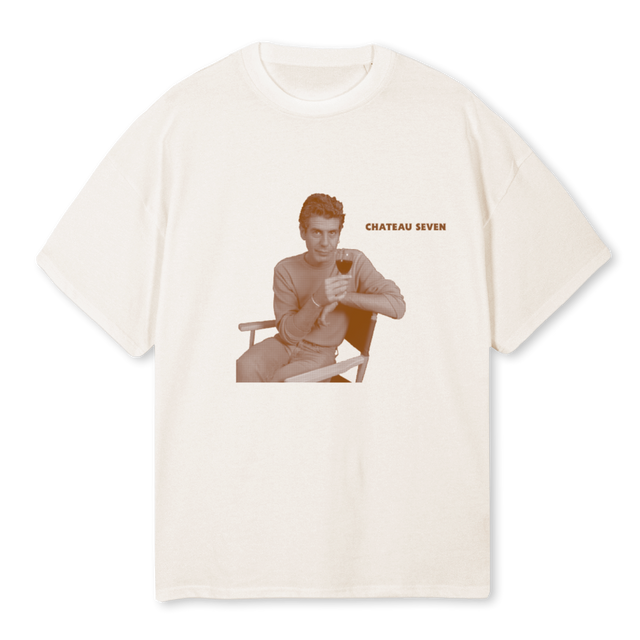 BOURDAINWHITE Vintage White Oversized Tee.