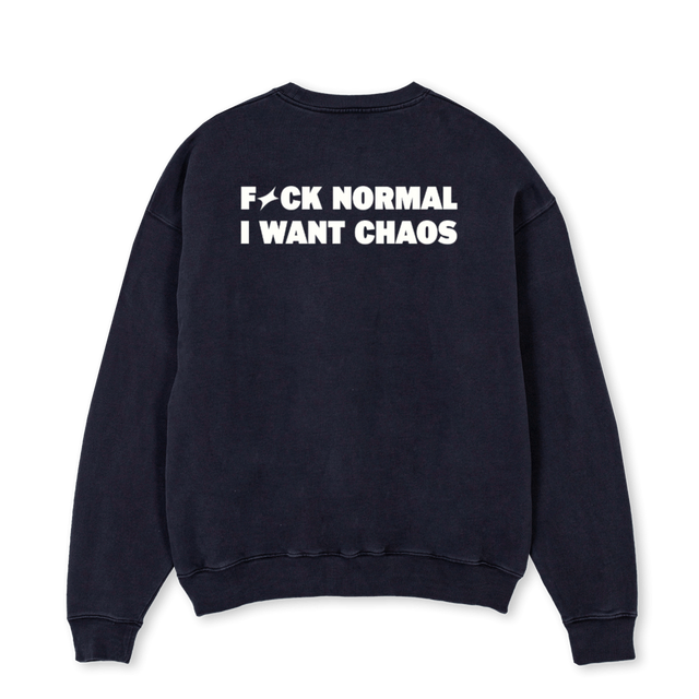 FNIWC Vintage Black Oversized Crewneck Sweater.