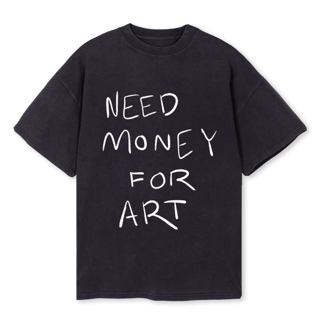 NEEDRASUNART Vintage Black Oversized Tee.