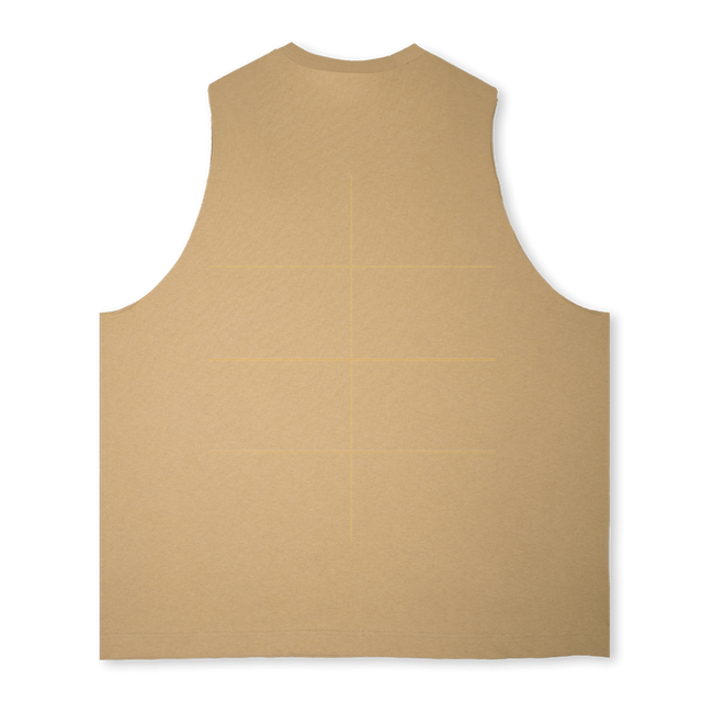SANDTANK Light Gold Oversized Vest.
