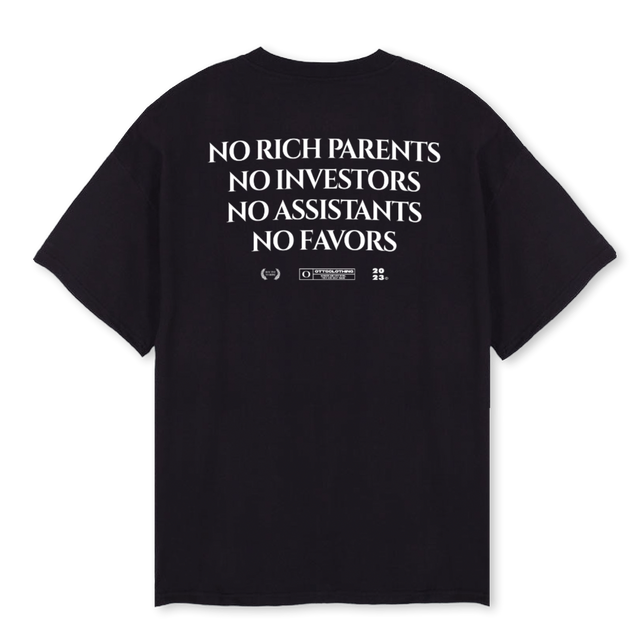 NORICHTEE Black Oversized Tee.