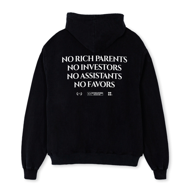 NORICHHOODIE Black Oversized Hoodie.