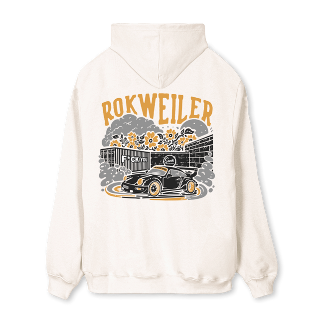 THROTTLEHOODIE Vintage White Regular Hoodie.