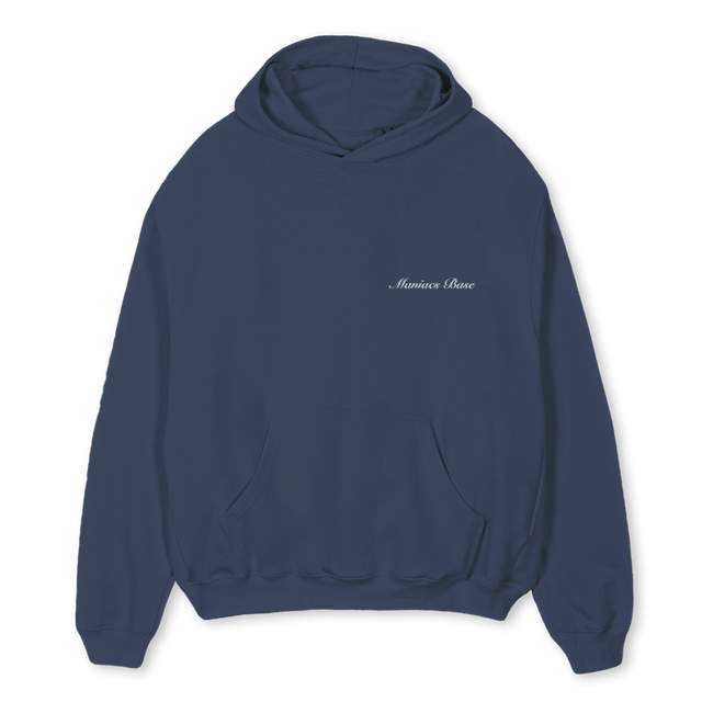BASE Navy Blue Oversized Hoodie.