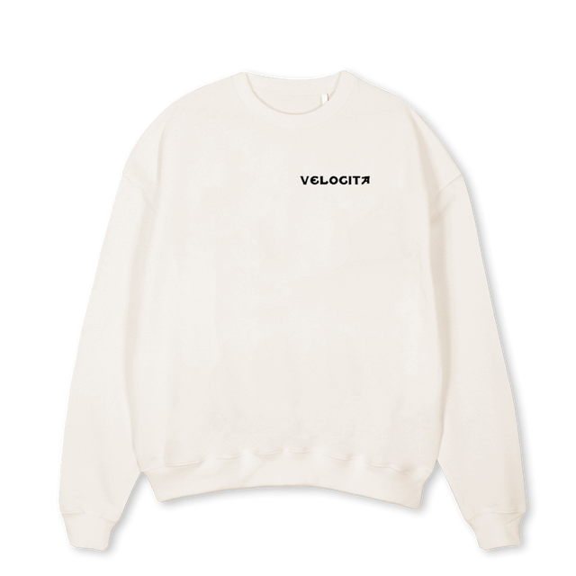 VINTAGEWHITESWEATER Vintage White Oversized Crewneck Sweater.
