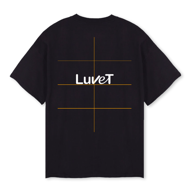 LUVETMSGTEE Black Oversized Tee.