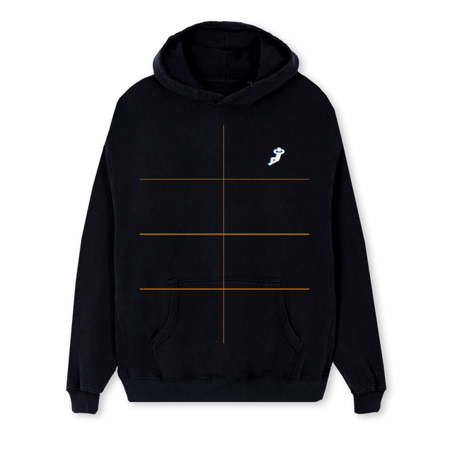 RELAX Black Regular Hoodie.