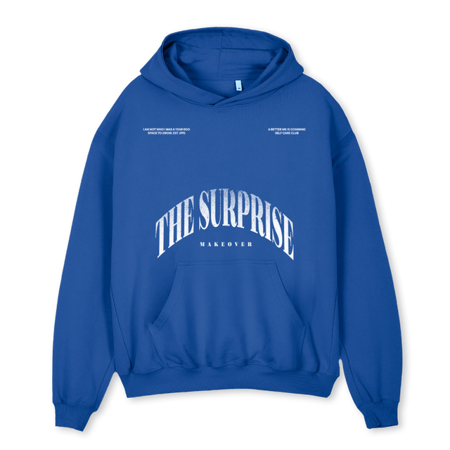 SURPRISE Cobalt Blue Oversized Hoodie.