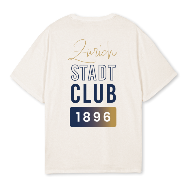STADTCLUBTHREE Vintage White Oversized Tee.