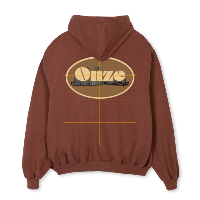 ONZE Vintage Brown Oversized Hoodie.
