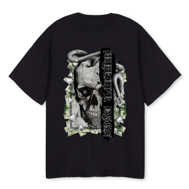 MONEY Black Oversized Tee.