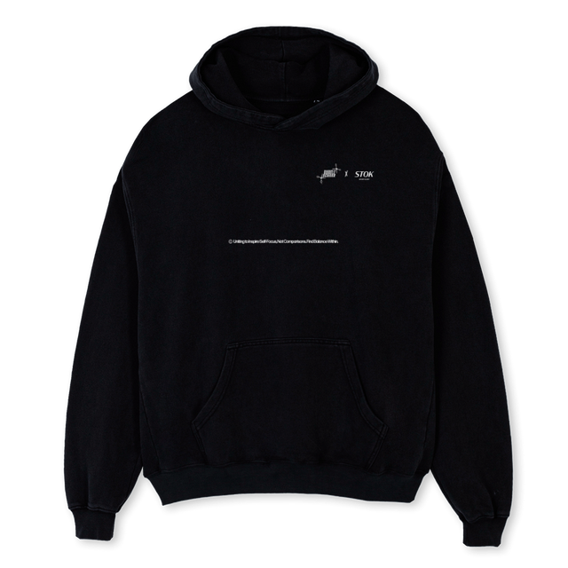 CHAMELEON Black Oversized Hoodie.