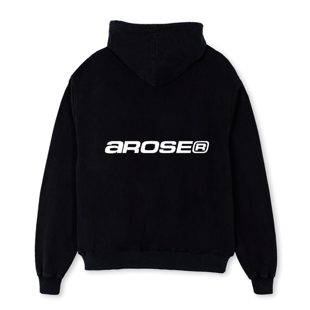 AROSEHOODIE Black Oversized Hoodie.