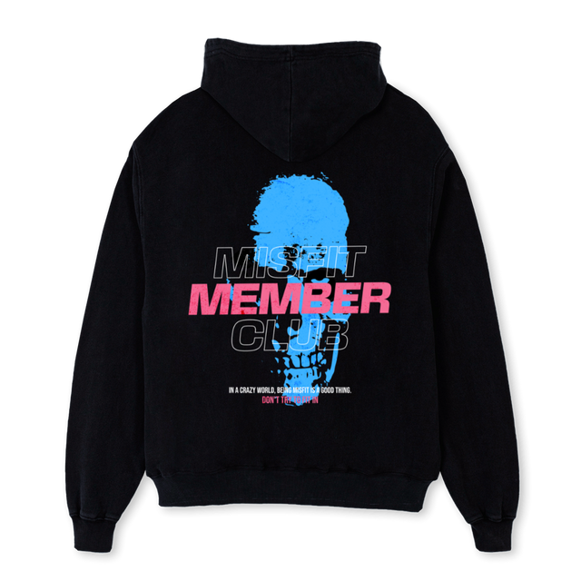 MEMBER Black Oversized Hoodie.