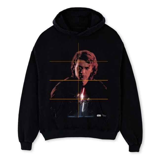 AN Black Oversized Hoodie.
