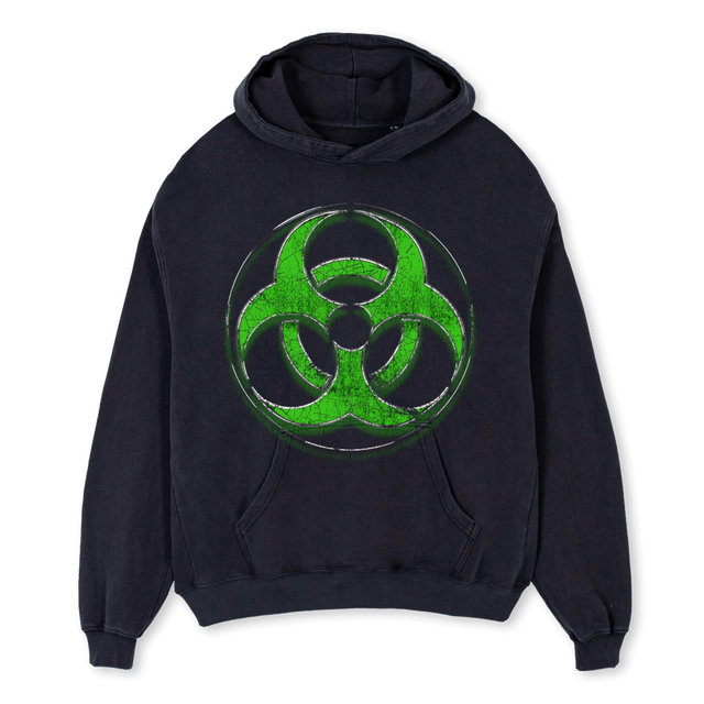 FIXEDLABS Vintage Black Oversized Hoodie.