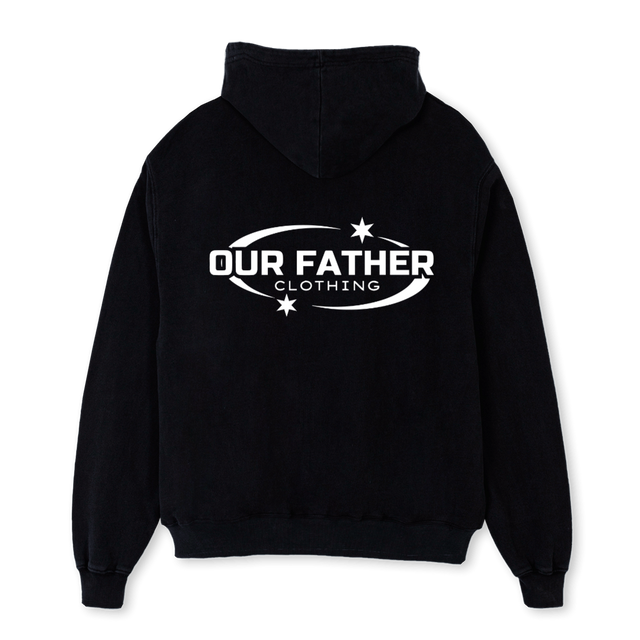 CHISTARSTWO Black Oversized Hoodie.