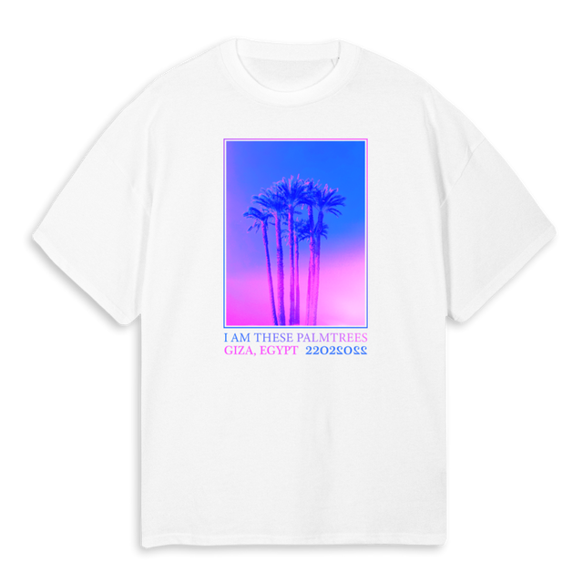 EGYPT White Oversized Tee.