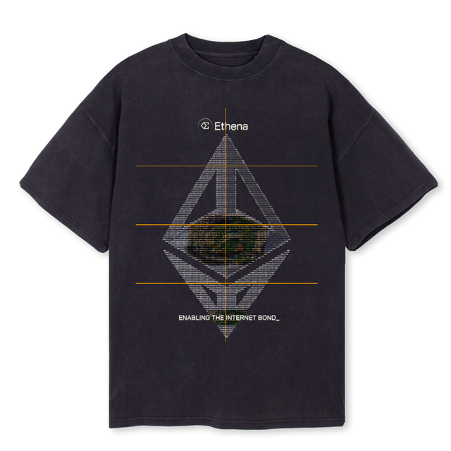 ETHENAOVERSIZE Vintage Black Oversized Tee.