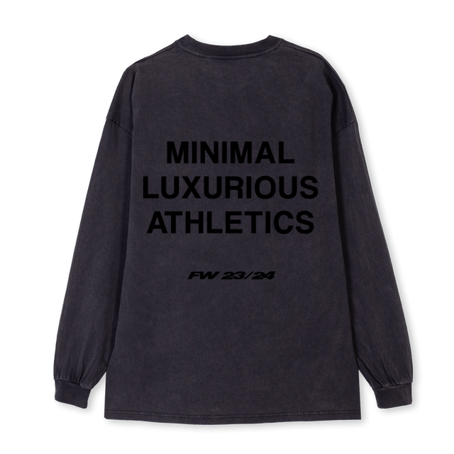 MLAVBLS Vintage Black Oversized LS Tee.