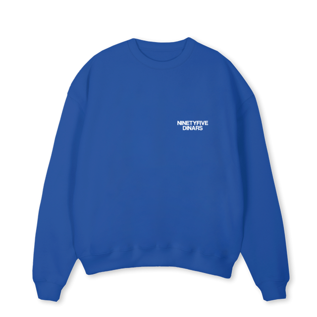 BTTRBLUE Cobalt Blue Oversized Crewneck Sweater.