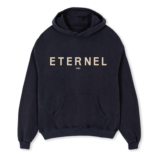 HOODIEETERNELBV Vintage Black Oversized Hoodie.