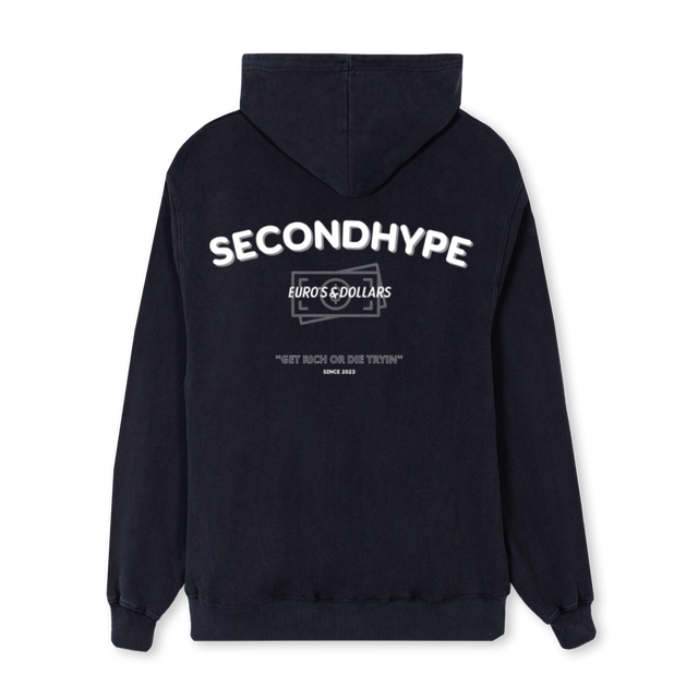 SHMONEYY Vintage Black Regular Hoodie.