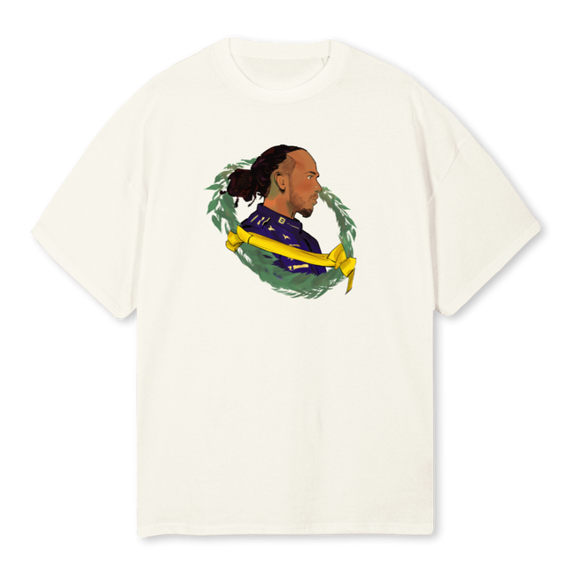 LEWISWHITETEE Cream Oversized Tee.