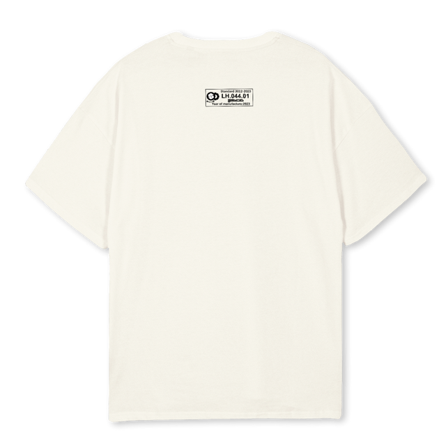 LEWISWHITETEE Cream Oversized Tee.