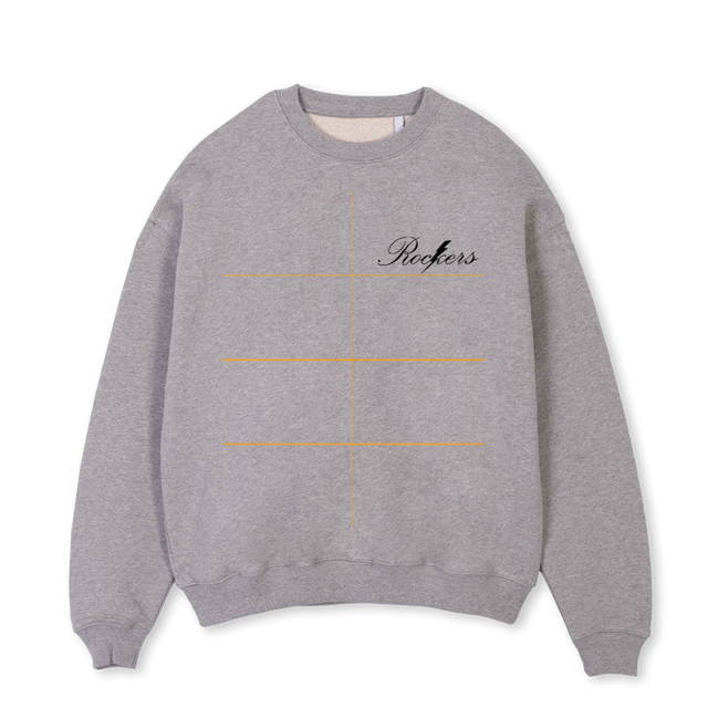 RCKS Grey Marl Oversized Crewneck Sweater.