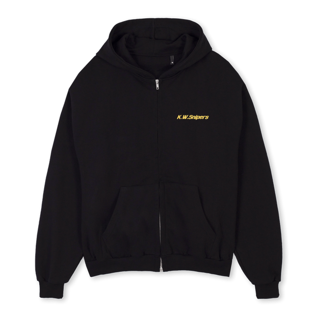 BMH Black Oversized Zipped Hoodie.