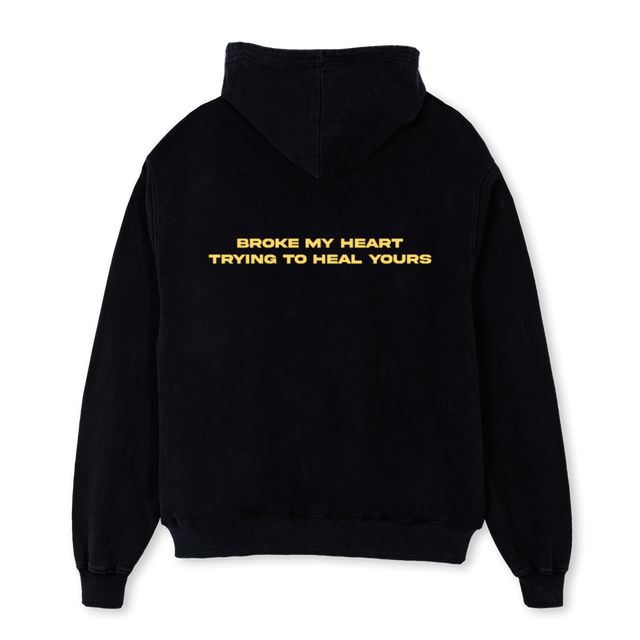 BMH Black Oversized Zipped Hoodie.