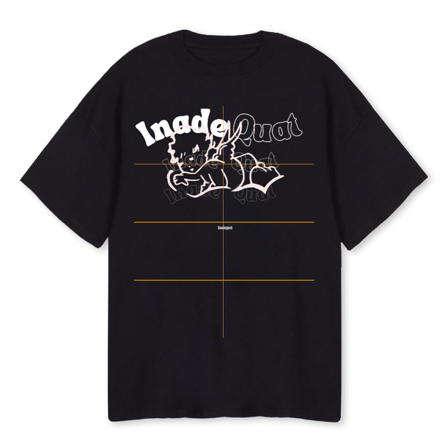 ANGELDUSTTEE Black Oversized Tee.