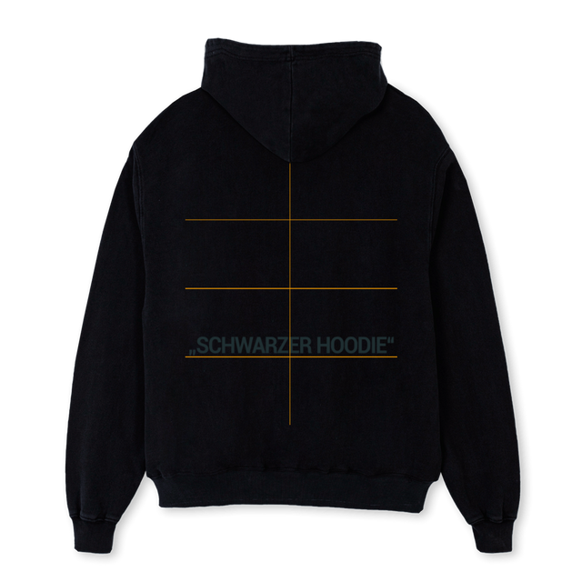 SCHWARZERHOOIDE Black Oversized Hoodie.