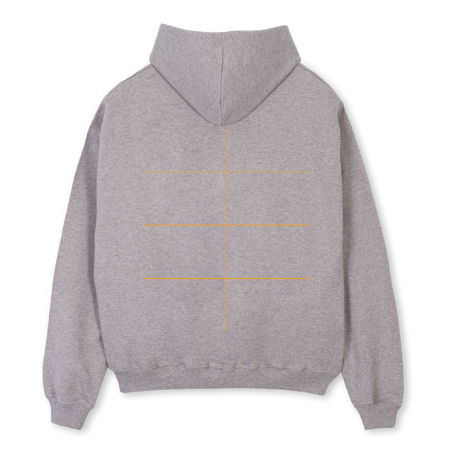 NEWRULESRED Grey Marl Oversized Zipped Hoodie.