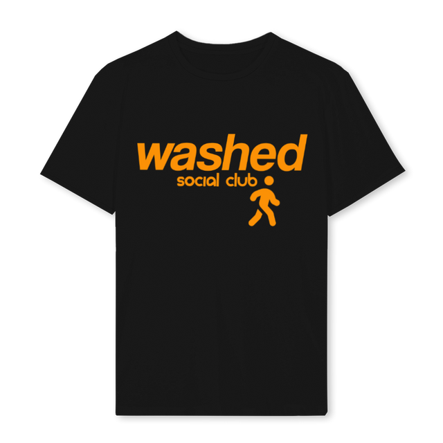 WSHEDSOCIALCLUBORNGE Black Regular Tee.