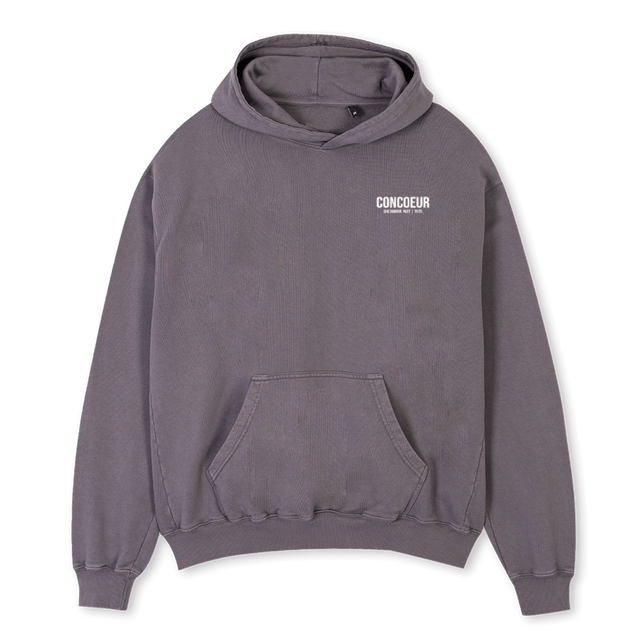 TRES Pigment Grey Oversized Hoodie.