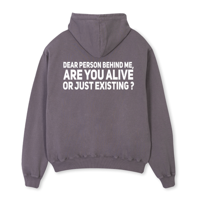 TRES Pigment Grey Oversized Hoodie.