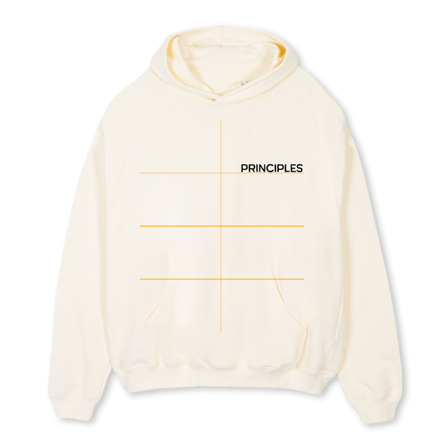 PRINCIPLES HOODIE Cream Oversized Hoodie.