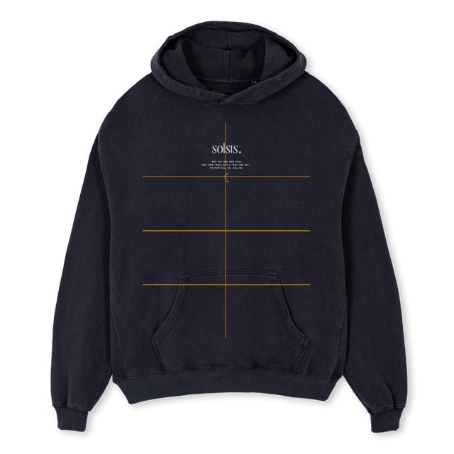 KMEBLK Vintage Black Oversized Hoodie.