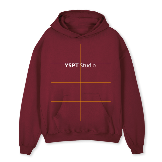 REDMORELIFE Burgundy Oversized Hoodie.