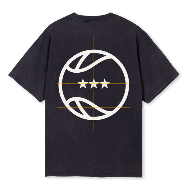 SPIRITVB Vintage Black Oversized Tee.